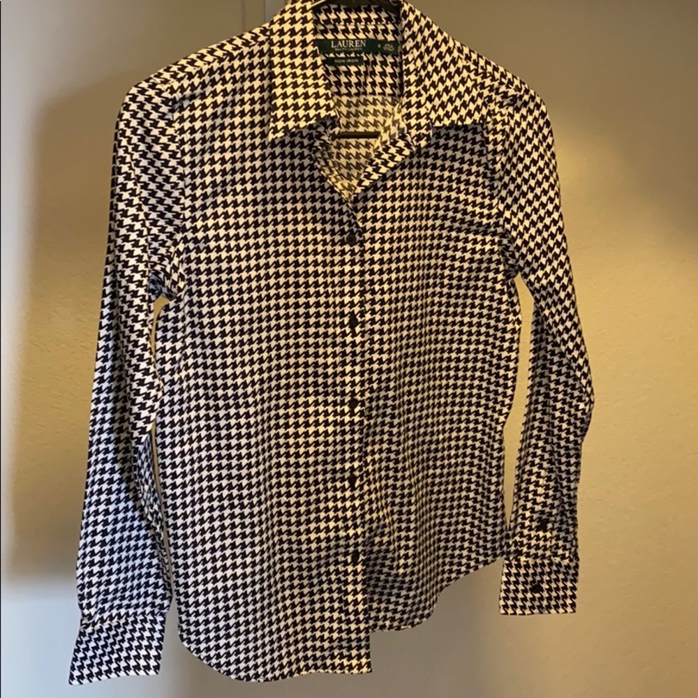 Ralph Lauren houndstooth non-iron dress shirt